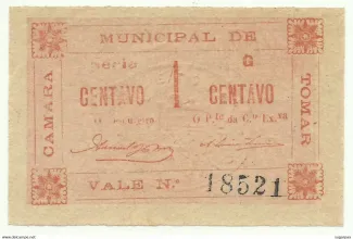 Santarm, District of 1 Centavo, obverse