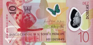 São Tomé and Príncipe 10 Dobras, 2016 obverse