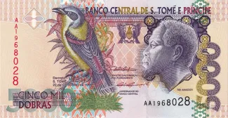 São Tomé and Príncipe 5.000 Dobras, 1996-2013 obverse