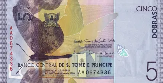 São Tomé and Príncipe 5 Dobras, 2020 obverse