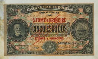 São Tomé and Príncipe 5 Escudos, 1921 obverse