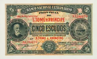 São Tomé and Príncipe 5 Escudos, 1935 obverse