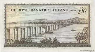 Scotland 10 Pounds, 1969 reverse