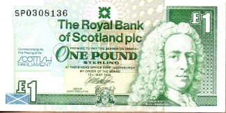 Scotland 1 Pound, 1999 P-360 obverse