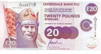 Scotland 20 Pounds, 1997 P-227 obverse