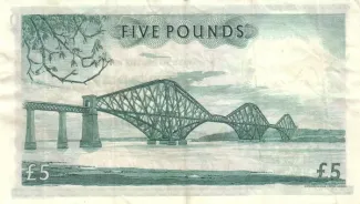 Scotland 5 Pounds, 1957 reverse