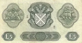 Scotland 5 Pounds, 1968-1969 reverse