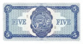Scotland 5 Pounds, 1968 reverse