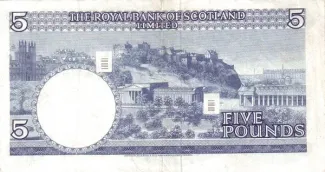 Scotland 5 Pounds, 1969-1970 reverse