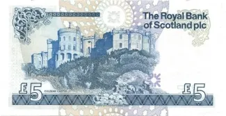 Scotland 5 Pounds, 1987-1988 reverse