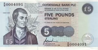 Scotland 5 Pounds, 1996 P-224 obverse
