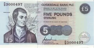 Scotland 5 Pounds, 1996 P-224 obverse