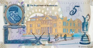 Scotland 5 Pounds, 2004 P-363 reverse