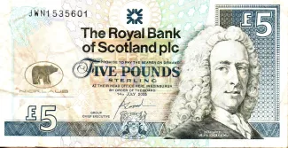 Scotland 5 Pounds, 2005 P-365 obverse