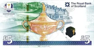 Scotland 5 Pounds, 2014 P-369 reverse