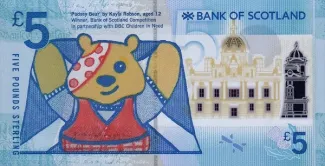 Scotland 5 Pounds, 2015 P-129 reverse