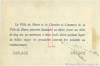 Seine-Maritime, Department of 1 Francs, 1914-1915 reverse