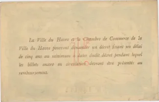 Seine-Maritime, Department of 1 Francs, 1916 reverse