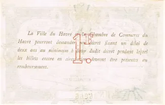 Seine-Maritime, Department of 1 Francs, 1917 reverse