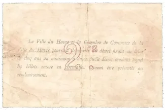 Seine-Maritime, Department of 2 Francs, 1916 reverse