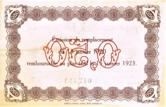 Seine-Maritime, Department of 50 Centimes, 1920 reverse