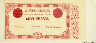Senegal 100 Francs, 1853-1901