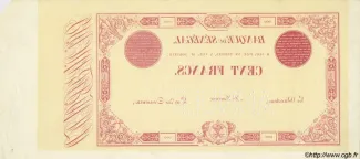 Senegal 100 Francs, 1853-1901 reverse