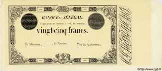 Senegal 25 Francs, 1853-1901