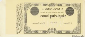 Senegal 25 Francs, 1853-1901 reverse