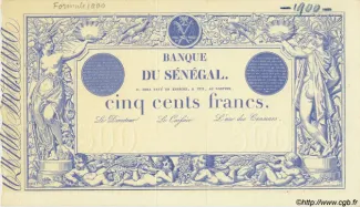 Senegal 500 Francs, 1853-1901
