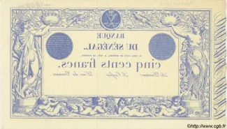 Senegal 500 Francs, 1853-1901 reverse