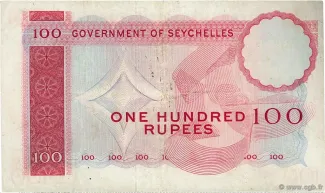 Seychelles 100 Rupees, 1968-1975 reverse