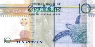 Seychelles 10 Rupees, 2013 P-46 reverse