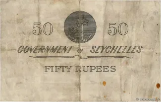 Seychelles 50 Rupees - Elizabeth II, 1954-1967 reverse