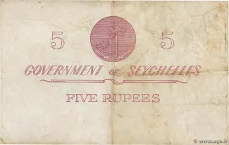 Seychelles 5 Rupees - Elizabeth II, 1954-1960 reverse