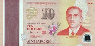 Singapore 10 Dollars, 2015 P-56 obverse