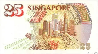 Singapore 25 Dollars, 1996 P-33 reverse