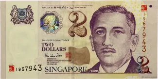 Singapore 2 Dollars, 2000 P-45 obverse