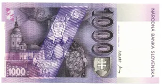 Slovakia 1,000 Kroner, 1993 P-39 reverse