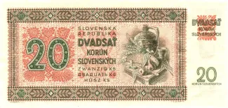 Slovakia 20 Korun, 1942 reverse