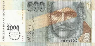 Slovakia 500 Kroner, 1993 P-38 obverse