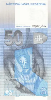 Slovakia 50 Kroner, 1993 P-35 reverse
