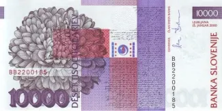 Slovenia 10,000 Tolarjev, 2001 P-27 reverse