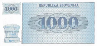 Slovenia 1.000 Tolarjev, 1991-1992 reverse