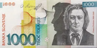 Slovenia 1.000 Tolarjev, 1992-2005 obverse