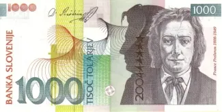 Slovenia 1,000 Tolarjev, 2003 P-29 obverse