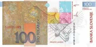 Slovenia 100 Tolarjev, 2001 P-25 reverse