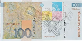 Slovenia 100 Tolarjev, 2003 P-28 reverse