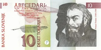 Slovenia 10 Tolarjev, 1992 obverse