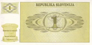 Slovenia 1 Tolar, 1990 reverse